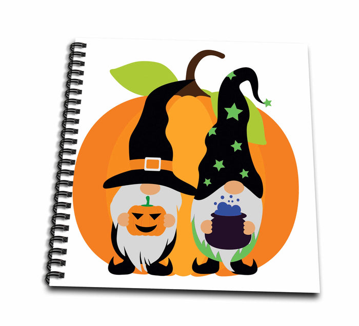 3dRose Halloween Gnomes Witch Wizard Magic Jack O Lantern Giant Pumpkin - Drawing Books (db-371168)
