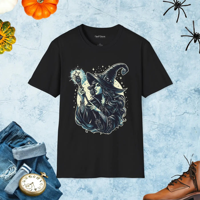 DipaliZ Halloween Witch Unisex Softstyle Cotton Tee