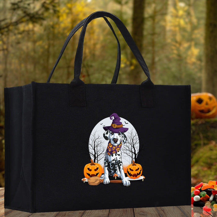 Halloween Trick or Treat Tote Bag Halloween Tote Bag for Kids Halloween Gift Halloween Candy Bag Halloween Doodles Cute Canvas Tote Bag