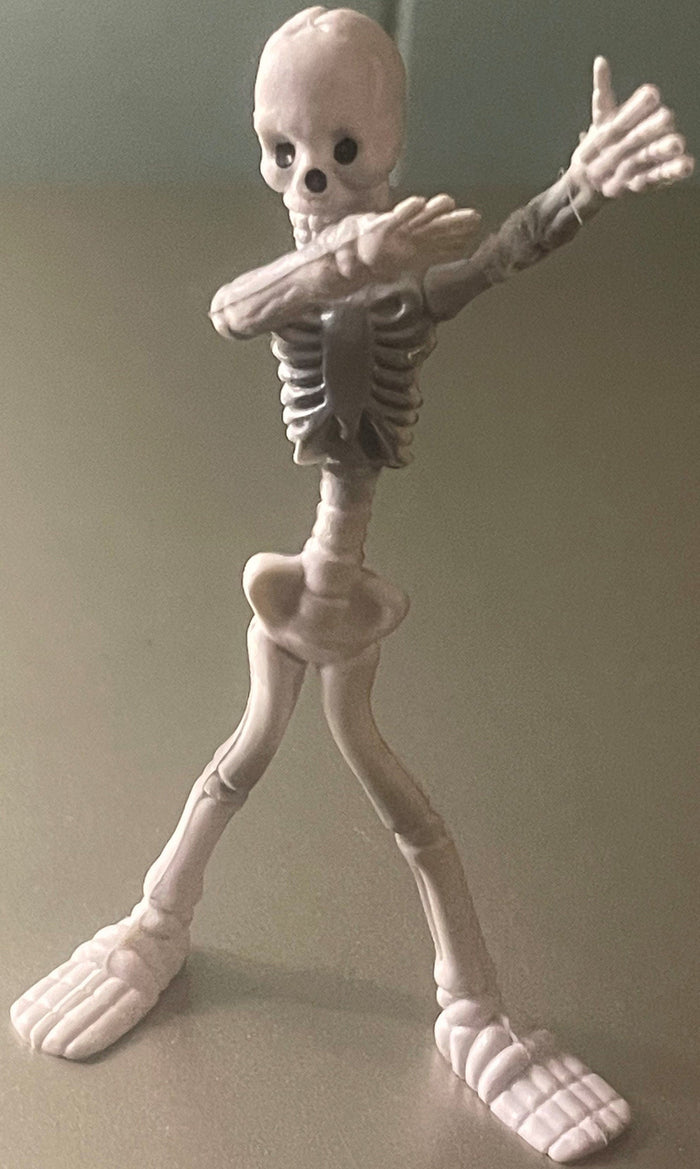 Vintage Bendable Skeleton Figure 🦴 Poseable Halloween Toy Bendy Skeleton, 1980s-1990s