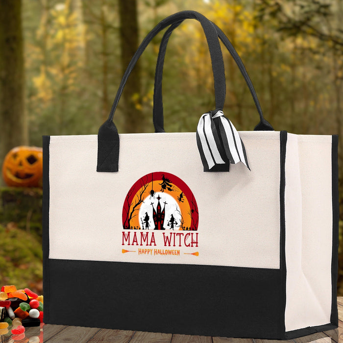 Halloween Trick or Treat Tote Bag Halloween Tote Bag for Kids Halloween Gift Halloween Candy Bag Halloween Doodles Cute Canvas Tote Bag