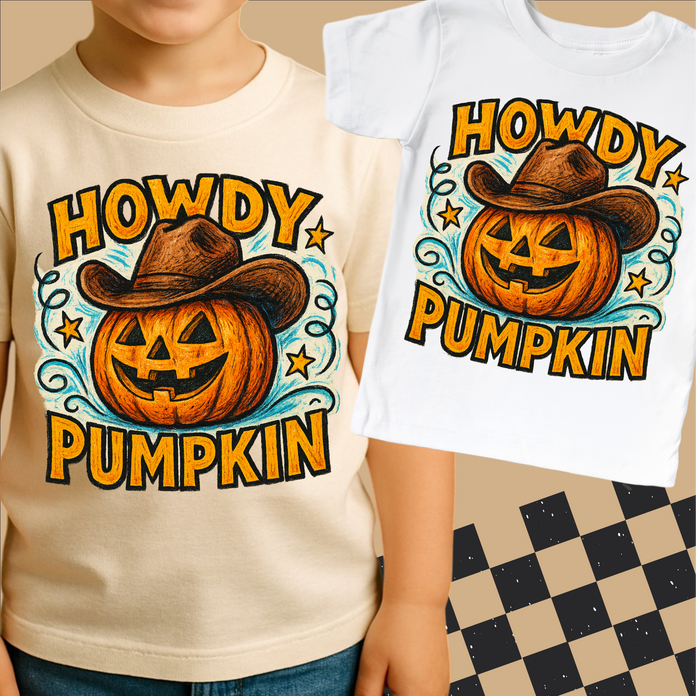 Howdy Pumpkin Western Halloween Shirt - Halloween Tee