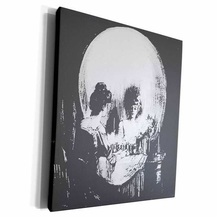 3dRose All Is Vanity - ghost, halloween, optical illusion,... - Museum Grade Canvas Wrap (cw_46711)