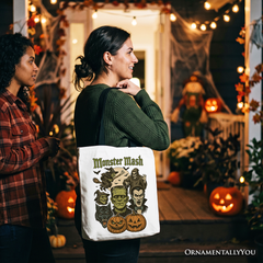 Monster Mash Classic Tote Bag, Halloween Monsters Gift Shopper for The Spooky Season