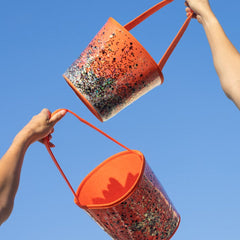 Confetti Trick-or-Treat Orange Halloween Candy Bucket