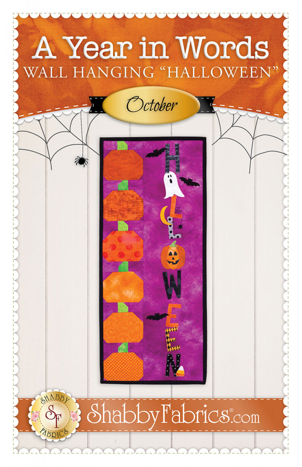 A Year in Words Wall Hanging Halloween October Quilt Pattern