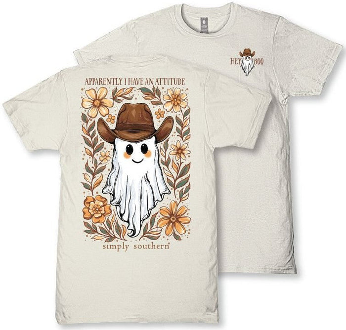 Apparently I Have An Attitude - Ghost - Western - Fall - Halloween - F26 - SS - YOUTH T-Shirt