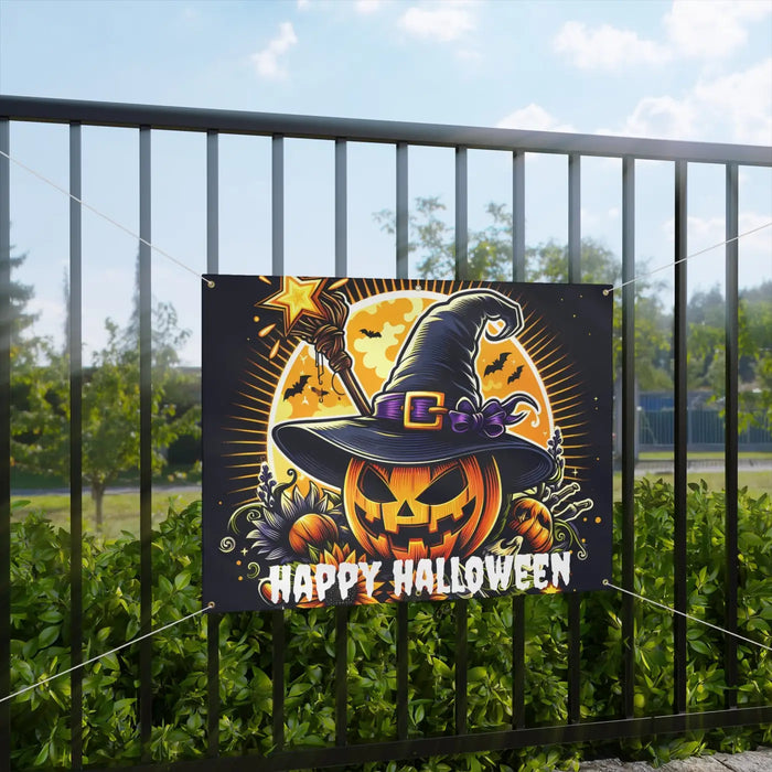 DipaliZ Spooky Matte Vinyl Banner - Halloween Decor