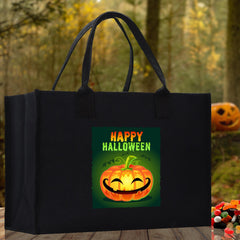 Halloween Trick or Treat Tote Bag Halloween Tote Bag for Kids Halloween Gift Halloween Candy Bag Halloween Doodles Cute Canvas Tote Bag