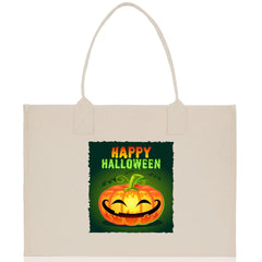 Halloween Trick or Treat Tote Bag Halloween Tote Bag for Kids Halloween Gift Halloween Candy Bag Halloween Doodles Cute Canvas Tote Bag