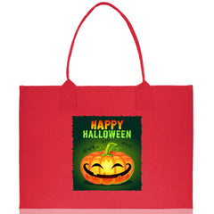 Halloween Trick or Treat Tote Bag Halloween Tote Bag for Kids Halloween Gift Halloween Candy Bag Halloween Doodles Cute Canvas Tote Bag