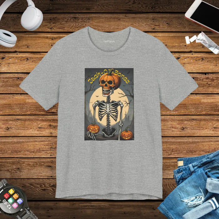 DipaliZ Jack O’ Bones Unisex Jersey Tee – Halloween Cotton