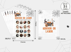 Tuyashua Halloween Horror Labor Game Baby Shower 30 Cards Multicolor WY03