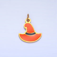 Stainless Steel Enamel Witch Hat Halloween Holiday Charm | P1530